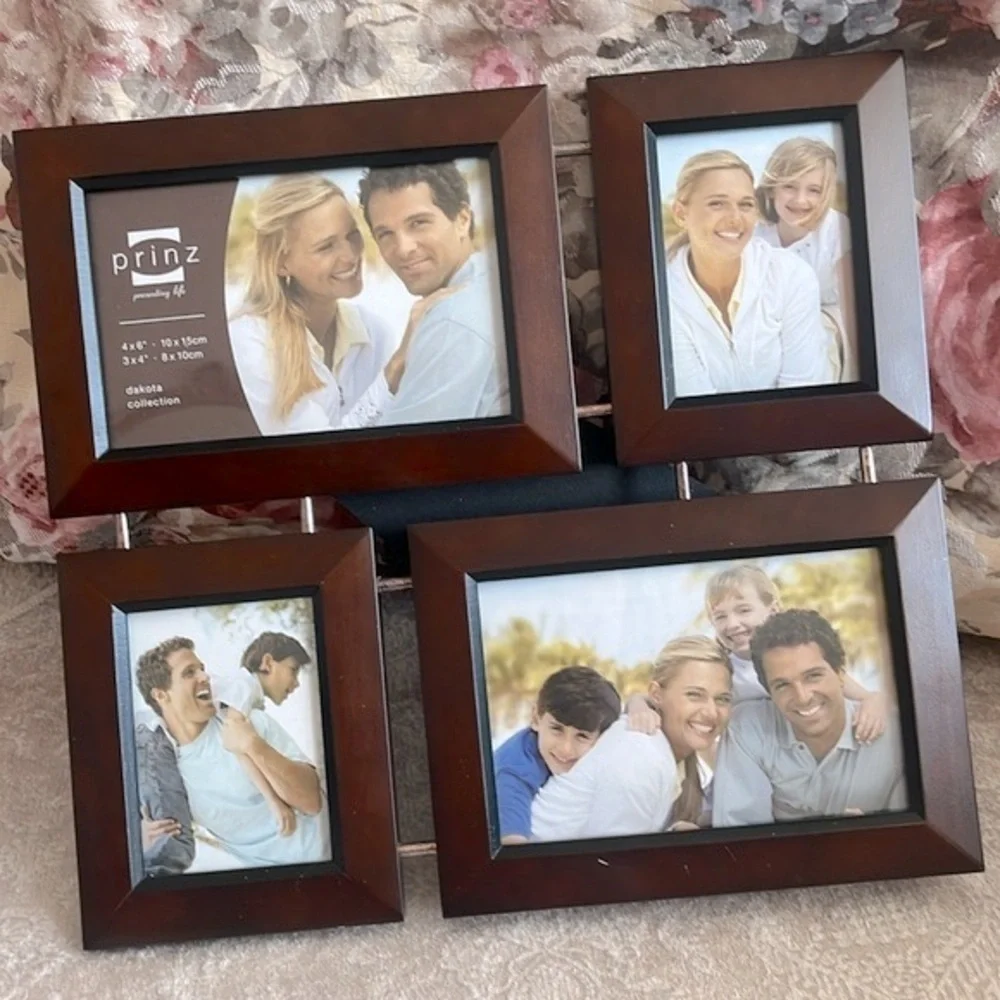 Brand New Prinz Dakota Collection Cherry Wood Collage Picture Frame 4 Photo
